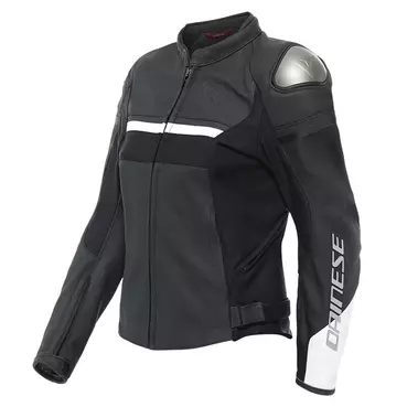 Dainese Rapida Lady Leather мотокуртка Black White Черный