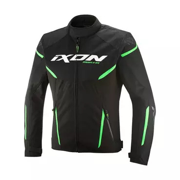 Ixon Striker 2 Air Wp мотокуртка Black Green Зеленый