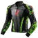 REBELHORN Veloce lederjacke Camo Black / Green / Fluor Red