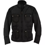 Helstons Hunt Coton Britwax Leather мотокуртка Black Черный
