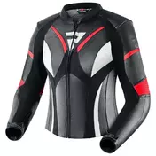REBELHORN Rebel lederjacke Black / Fluo Red / White
