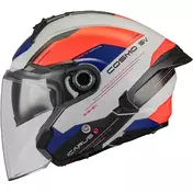 Mt Мотошлемs COSMO SV ICARUS A5 Jet Motorcycle Мотошлем Orange Grey Blue Gloss