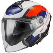 Mt Мотошлемs COSMO SV ICARUS A5 Jet Motorcycle Мотошлем Orange Grey Blue Gloss