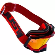 маска Moto Cross Enduro Just1 Iris 2.0 Logo Red Black Red Mirror Lens