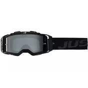 маска Moto Cross Enduro Just1 NERVE Absolute Black Silver Mirror Lens