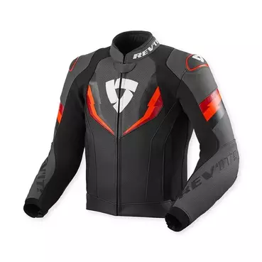 Rev'it Quantum 3 Leather мотокуртка Black Red Красный
