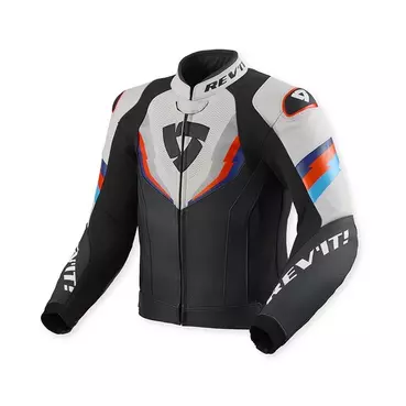 Rev'it Quantum 3 Leather мотокуртка Black Grey Серый