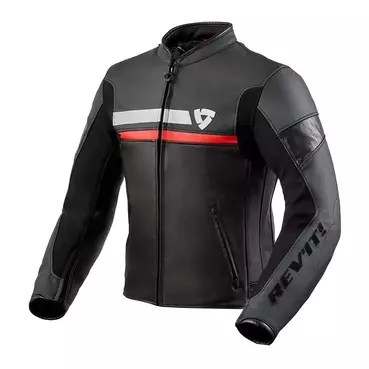 Rev'it Mile Leather мотокуртка Black Red Красный