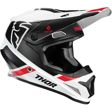 Thor Sector Split Mips White Black мотошлем