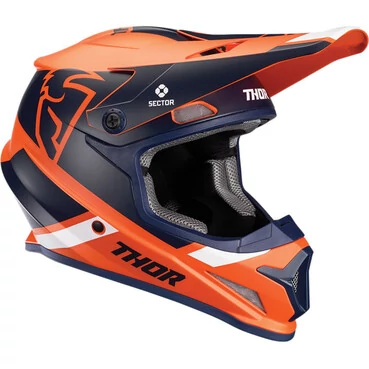 Thor Sector Split Mips Orange Navy мотошлем