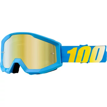 Маска эндуро 100% Strata Gold Cyan/Mirror Gold Lens