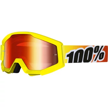 Мотоочки 100% Strata Sunny Days/Mirror Red Lens