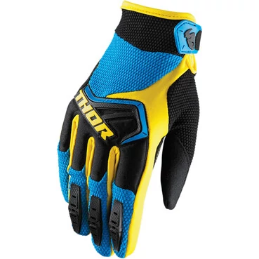 Thor Spectrum S8 Blue Black Yellow мотоперчатки