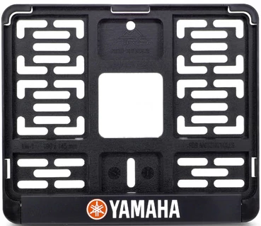 Рамка для номера мотоцикла нового образца Yamaha белая 190*145мм