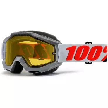 Мотоочки 100% Accuri Snow/Yellow Lens
